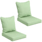 Seat Cushion Back Pillows Replacement Set of 2, Patio Chair Cushions Set for Indoor Outdoor, Green