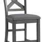 Myshanna - Gray - Upholstered Barstool (Set of 2)