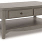 Charina - Antique Gray - Rectangular Cocktail Table