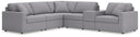 6 Pc. Sectional With Storage Console
