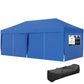10' x 20' Pop Up Canopy Tent Outdoor Portable Easy Up Party Tent Garden Shade Shelter with Walls Carrying Bag, Blue