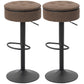 Swivel Bar Stools Set of 2 with Storage - Brown