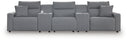 5 Pc. Power Reclining Sectional With 2 Consoles