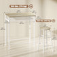 3-Piece Counter Height Bar Table Set - White and Oak