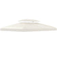 13' x 10' Gazebo Replacement Canopy 2 Tier Top UV Cover Pavilion Garden Patio Outdoor, Cream White (TOP ONLY)