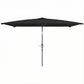 6.4 x 9.7ft Rectangle Aluminum Tilt Patio Umbrella, Garden Market Parasol, Outdoor Sunshade Canopy with Crank, Black