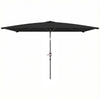 6.4 x 9.7ft Rectangle Aluminum Tilt Patio Umbrella, Garden Market Parasol, Outdoor Sunshade Canopy with Crank, Black