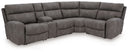 5 Pc. Power Reclining Sectional With Console