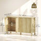 47" Fluted Buffet Sideboard with 4 Doors - Natural