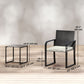 Outdoor Bistro Set, 3 Piece Wicker Patio Furniture with Mesh Seat, Glass Table, Cushions for Porch, Balcony, Cream White