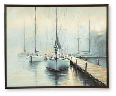 Worthney - Blue / White / Brown - Wall Art - Forward Furniture