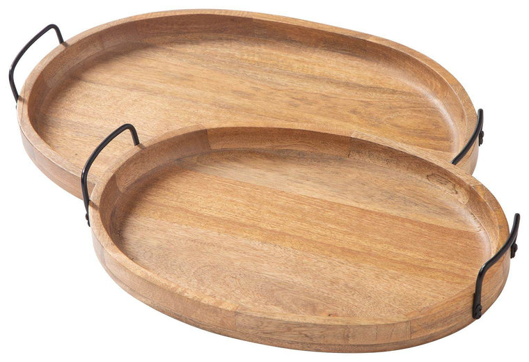 Jocelyne - Brown / Black - Tray Set (Set of 2) - Forward Furniture