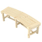 Wooden Outdoor Bench, Wrap Around Tree Bench with Slatted Seat for Yard, Garden, Deck, Lawn, Natural