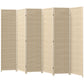 Woven Bamboo Room Divider, 6 Panel Folding Indoor Privacy Screens for Home Office, Natural Wood