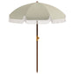 6.2' Beach Umbrella for Travel, Vent, Ruffles, Carry Bag, Portable Outdoor Umbrella for Garden, Light Green