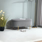 Channel Tufted Upholstered Bedroom Bench - Grey