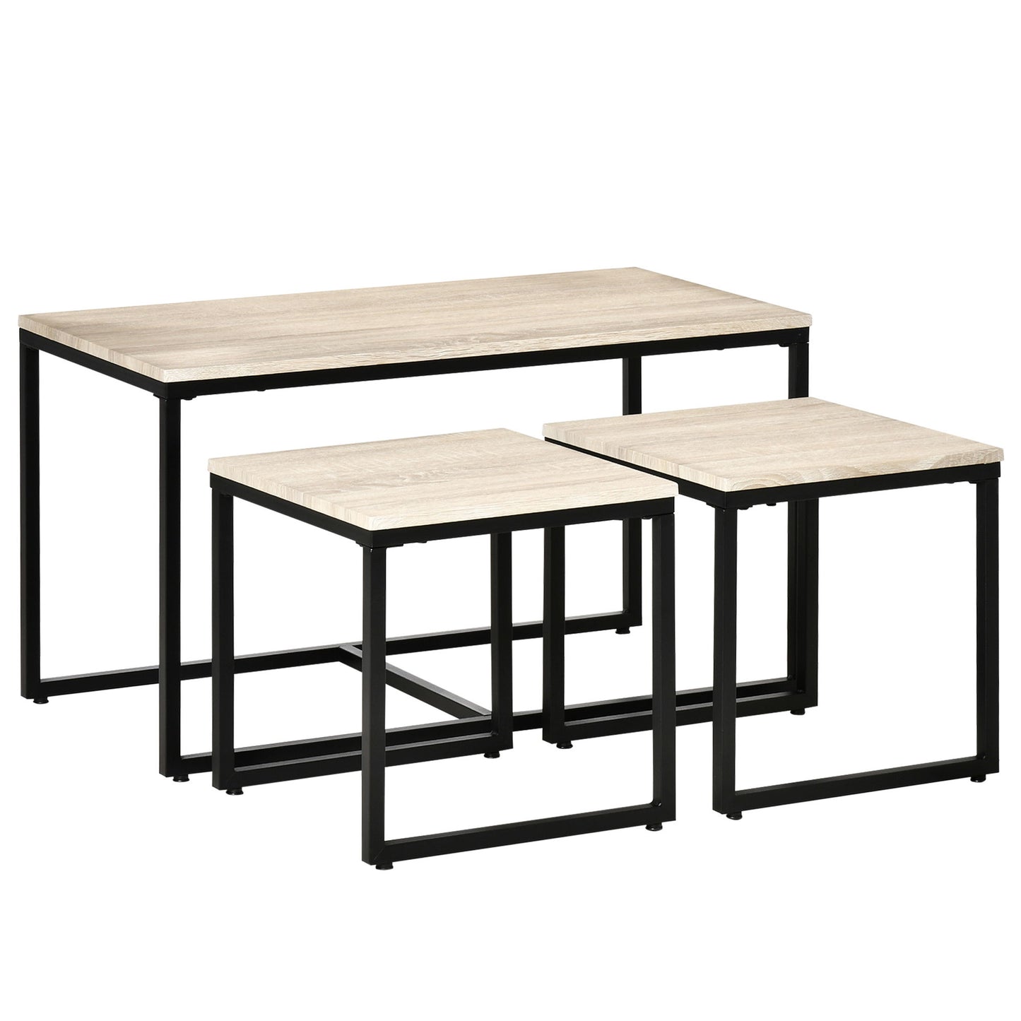 Modern Coffee Table Set of 3-Natural
