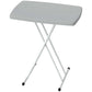 Portable Patio Side Table, Height Adjustable Outdoor Side Table, Folding Balcony Table with Metal Frame, Dark Grey