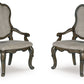 Maylee - Dark Brown - Dining Upholstered Arm Chair (Set of 2)