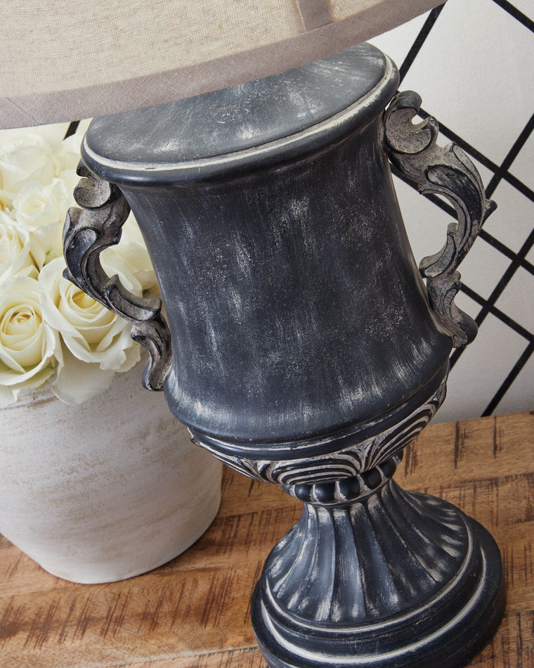 Morvanford - Antique Black - Poly Table Lamp - Forward Furniture