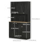 71" Kitchen Buffet with Hutch - Black