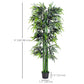 6FT Artificial Bamboo Tree Fake Decorative Plant with Nursery Pot for Indoor Décor