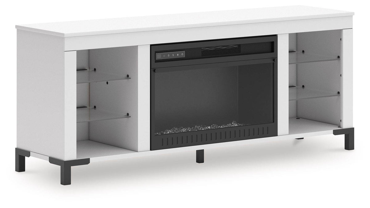 Brollevi - TV Stand With Fireplace - White