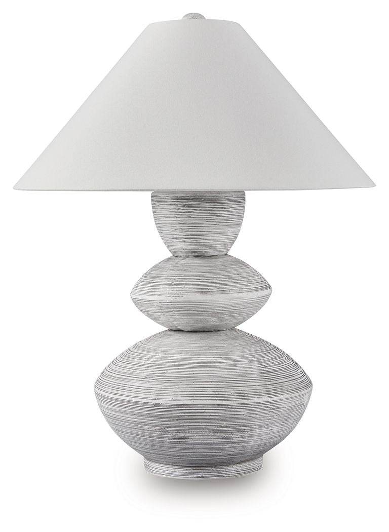 Brickdon - Distressed White - Poly Table Lamp - Forward Furniture