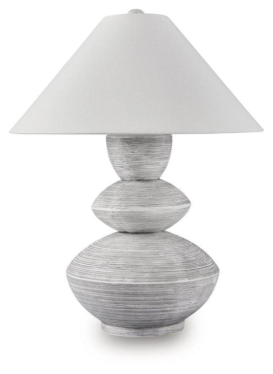 Brickdon - Distressed White - Poly Table Lamp - Forward Furniture