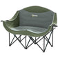 Portable Camp Chair, Double Camping Chair with Cup Holders and Carry Bag, Support 551 lbs, Dark Green