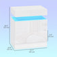 LED Nightstand Set of 2 with 2 Drawers - White