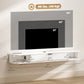 55" Floating TV Stand with Flip Drawer - White