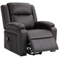 PU Leather Power Lift Recliner with Remote - Brown