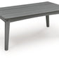 Cove Beach - Rectangular Cocktail Table - Gray