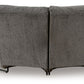 Museum - Pewter - 2-Piece Reclining Sectional With Raf Reclining Loveseat W/Console - Fabric