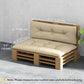 2-Piece Pallet Cushion Set, Outdoor 3.9" Thick Replacement Pallet Sofa Cushions, Tufted Replacement Pads for Garden Patio, Beige