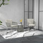 3 Piece Outdoor Patio Bistro Set, Wicker Rattan Furniture with Metal Legs for Garden, Backyard, Light Grey