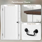 Farmhouse Sideboard with Charging Station and Thickened Top, 58" Buffet Cabinet with 2 Soft-Close Drawers, White