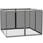 Replacement Mosquito Netting for Gazebo 10' x 10' Black Screen Walls for Canopy with Zippers for Parties and Outdoor Activities, Dark Grey