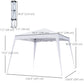 8' x 8' Pop Up Canopy, Outdoor Foldable Tent, Portable Canopy Tent with Carrying Bag for Camping, Party, Picnic, White