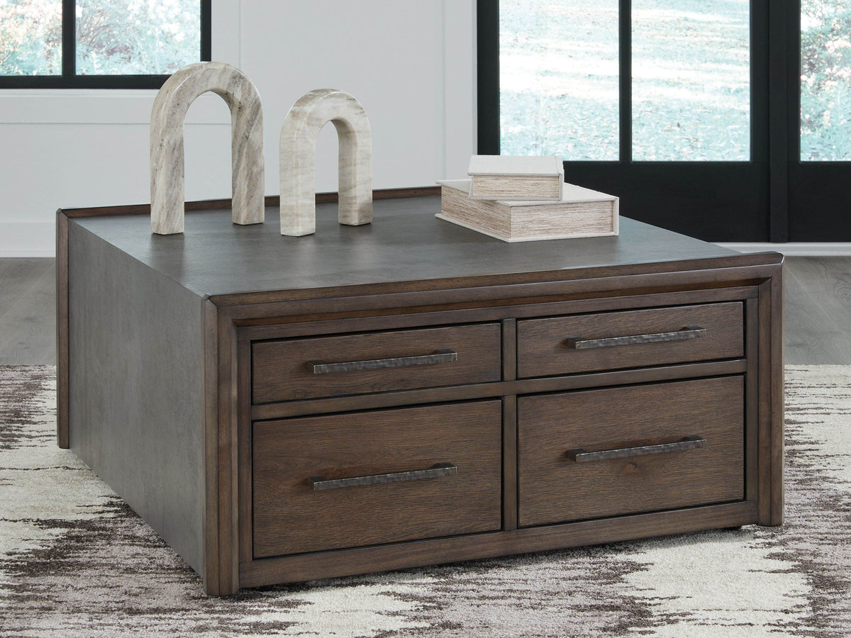 Kallenny - Brown / Gray - Square Cocktail Table - Forward Furniture