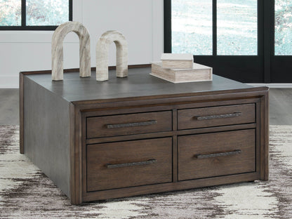 Kallenny - Brown / Gray - Square Cocktail Table - Forward Furniture