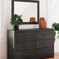 Hollivern - Dark Gray - Dresser And Mirror - Forward Furniture