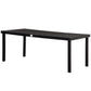 Patio Dining Table for 8, Rectangular Aluminum Outdoor Table for Garden Lawn Backyard, Black