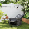 Outdoor Rattan Wicker Lounge Chair with Footrest & Soft Cushion for Patio, Garden, Backyard, Grey