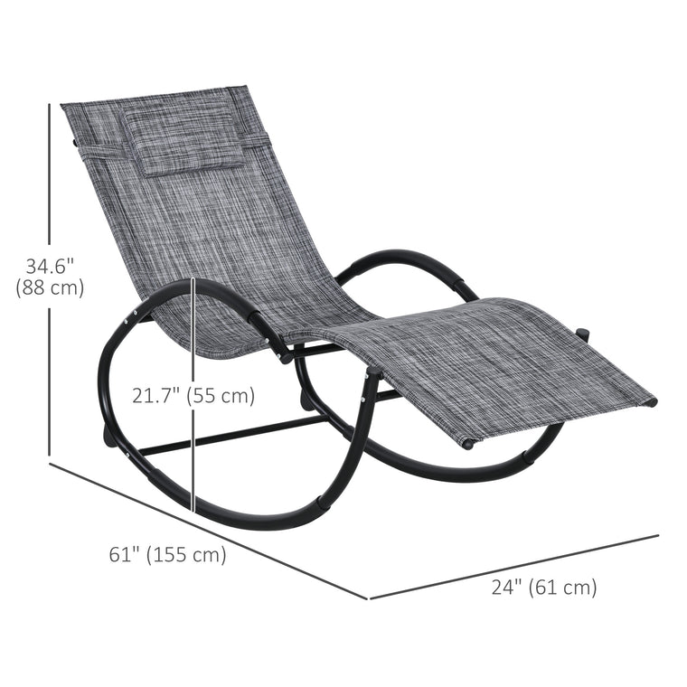 Zero Gravity Rocking Chair with Mesh Seat