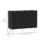 Sideboard Buffet Cabinet with Adjustable Shelves - Black