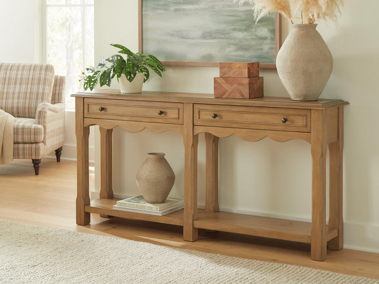Whitmund - Console Sofa Table - Light Brown