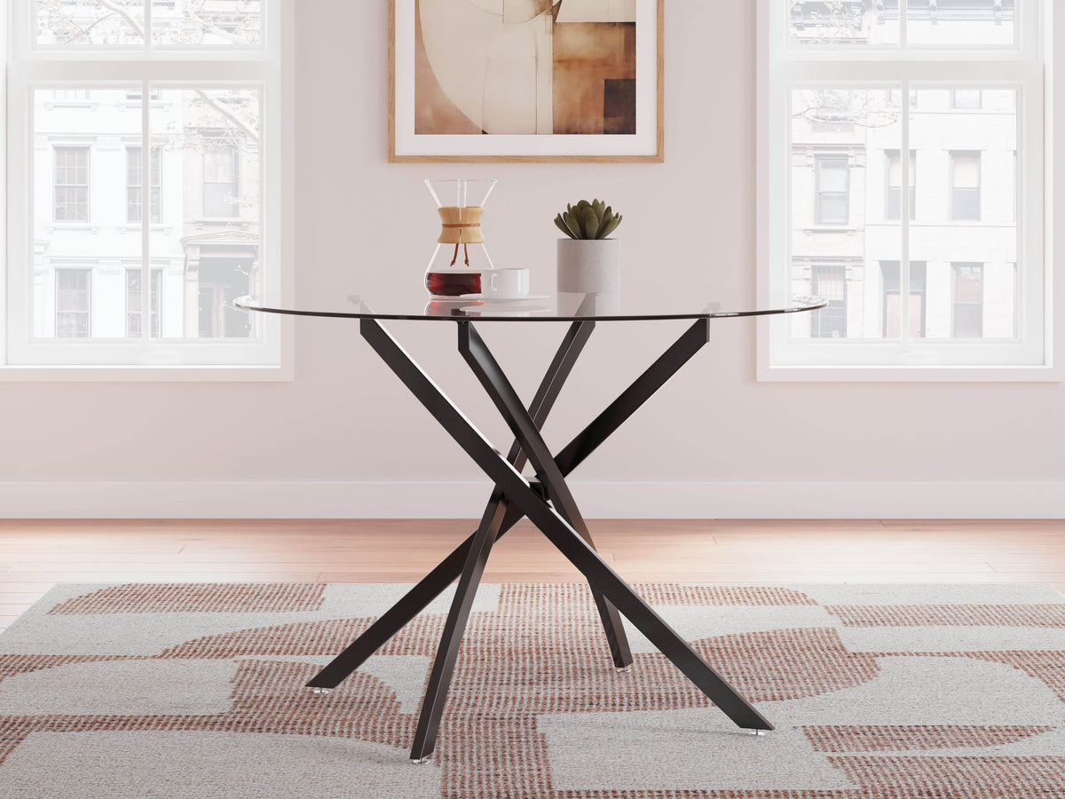 Pharwynn - Black - Round Dining Room Table - Forward Furniture