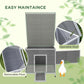 Duck Coop, Wooden Chicken House Rabbit Hutch with Openable Roof, Removable Floor, Double Doors, Ramp, Grey